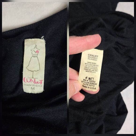 Chalet 98% Bamboo Midi Tank Dress Slight Cocoon Shape / Drape / Bubble Hem Sz M - Picture 4 of 8